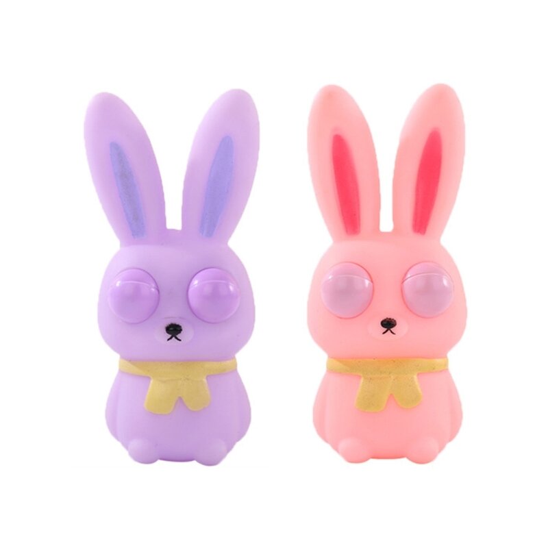 Hand Squeeze Rabbit Toy Popping Eyeballs Toy for Student Office Pressure Release