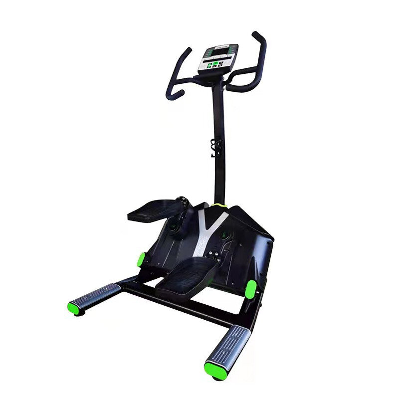 Machine elliptique commerciale avec écran LCD, entraînement cardio à domicile, fitness, entraîneur de croix d'aile restrictif, noir
