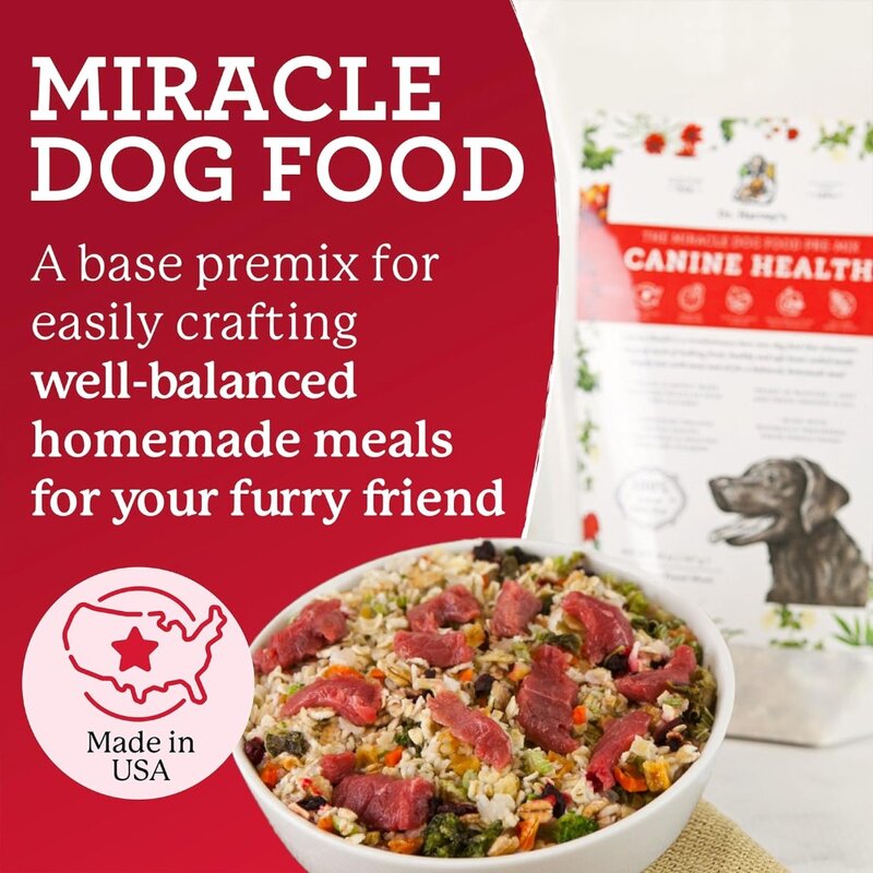 Canine Health Miracle Dog Food, Human Grade Dehydrated Base Mix for Dogs with Organic Whole Grains
