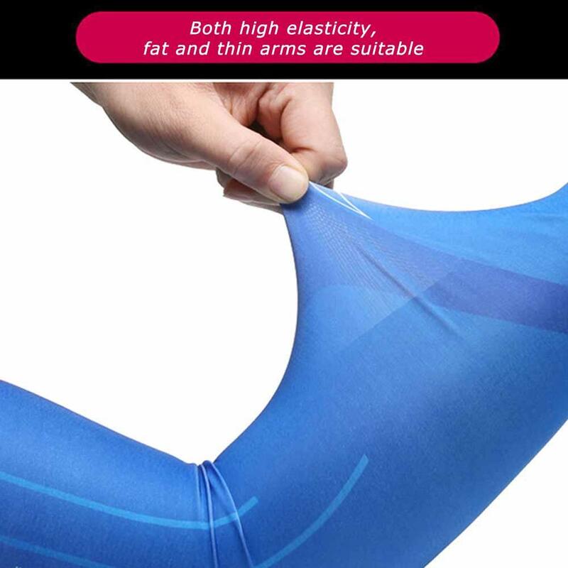 Manicotti di raffreddamento UV per uomo donna protezione solare copertura del braccio manicotti in tessuto di ghiaccio per sport estivi corsa ciclismo guida