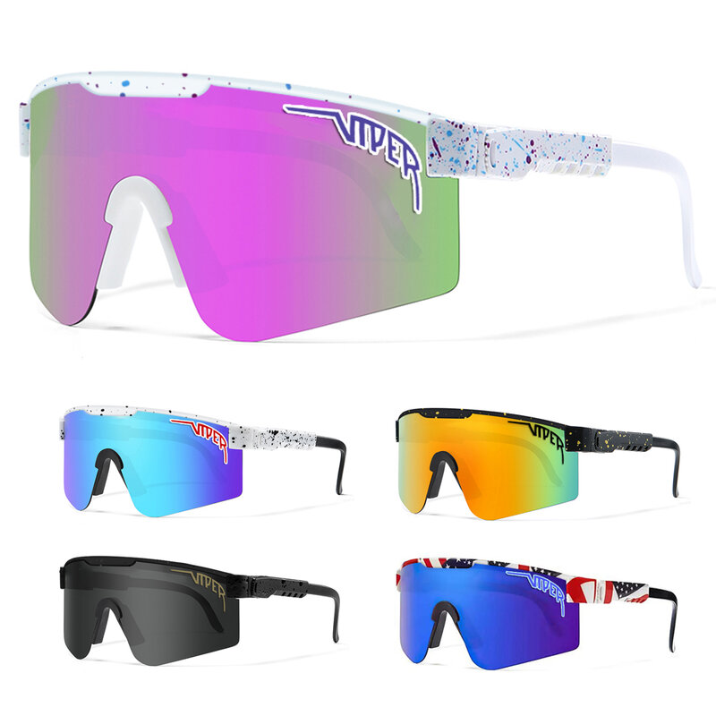 Brand Fashion kacamata sepeda MTB pria wanita, kacamata olahraga UV400 untuk olahraga luar ruangan bersepeda lari
