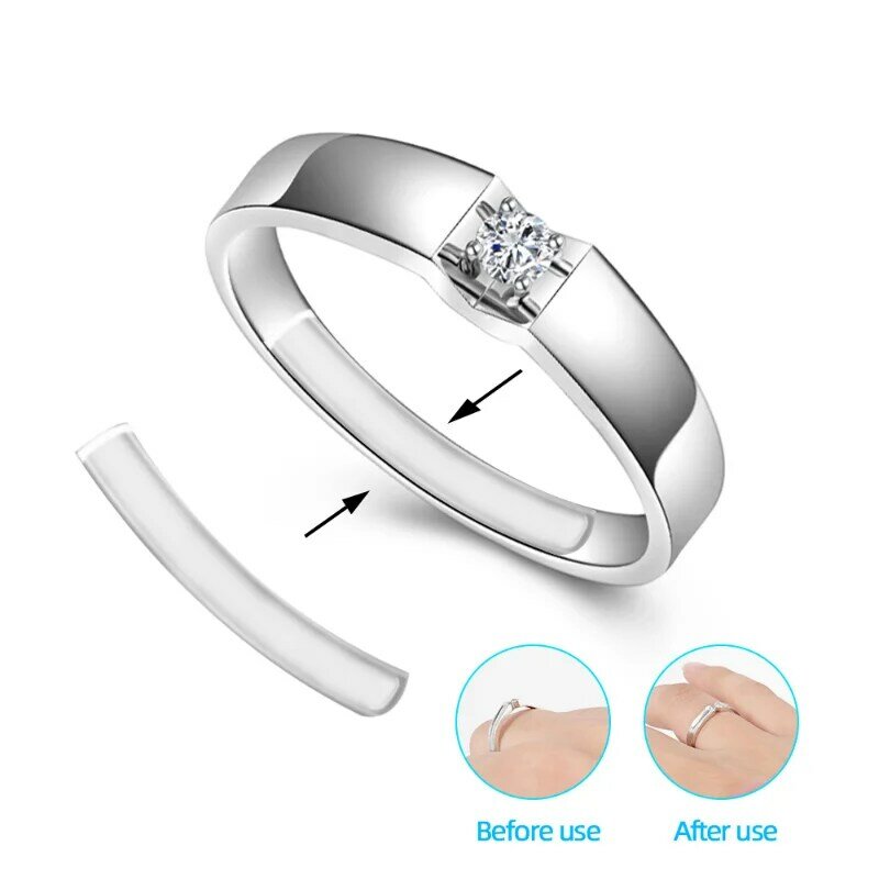 18PCS anello trasparente invisibile regolatore interno protezione inserto tenditore riduttore ridimensionante strumenti gioielli Fitter per qualsiasi anello