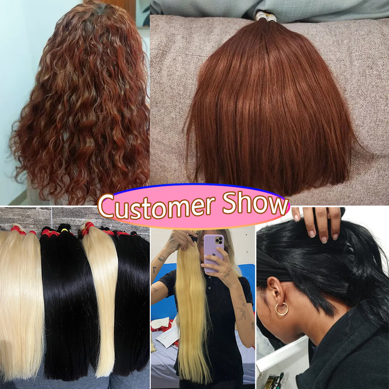 Human Hair For Braiding Straight Indian Hair Virgin Bundles Bulk 100% Human Hair Vietnam Hair Extension Wholesale Natural Black