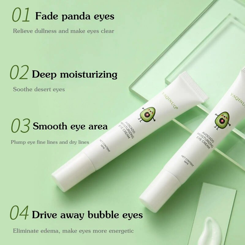 5X 15g Avocado Moisturizing Eye Cream For Dark Circles Nourishing Firming Skin Eye Eye Cream For Under Eyes Anti-wrinkle Cream