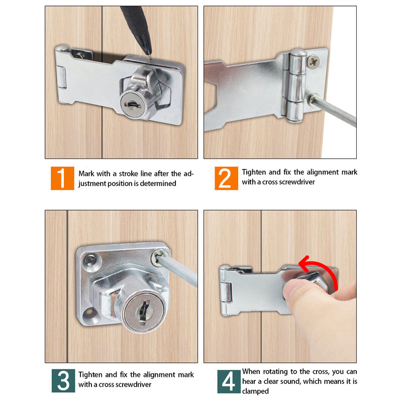 Drawer Lock Closet Cupboard Cabinet Padlock Mailbox Card Safety Hardware