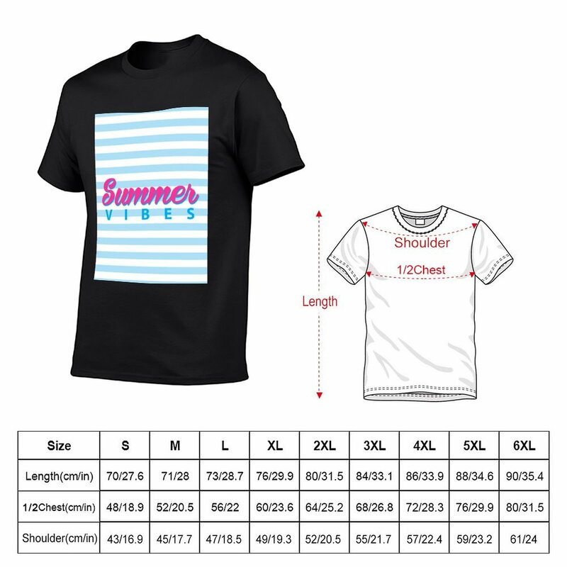 Летняя стильная футболка Summe Vibes, топы, тяжелые футболки с коротким рукавом, футболки из хлопка для мужчин