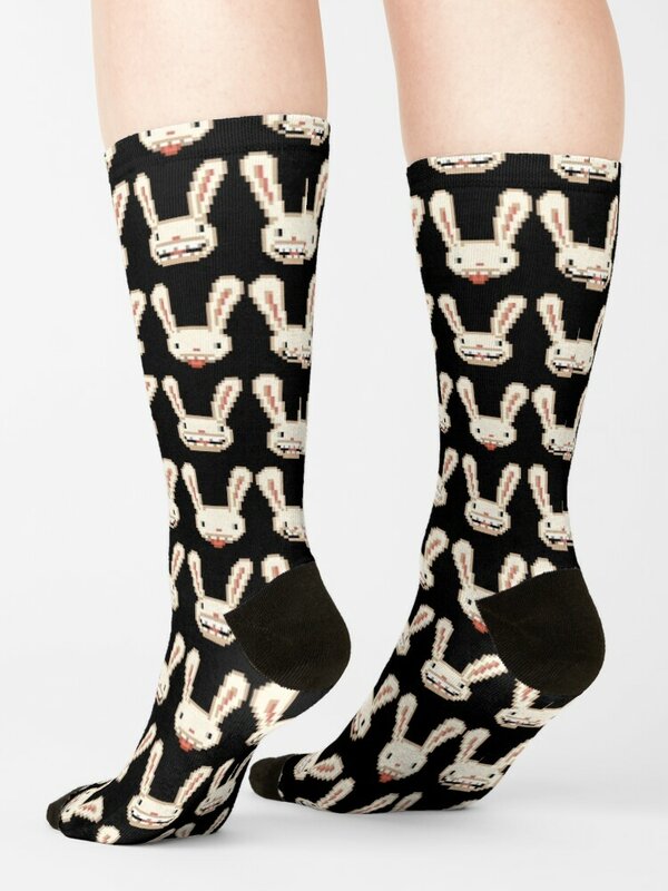 Lagomorph pattern (Sam & Max) - Clothing, gadgets & face masks Socks Children's short sheer Women's Socks Men's