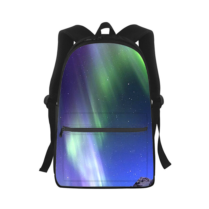 Northern Lights Sky mochila con estampado 3D para hombre y mujer, bolso escolar para estudiantes, mochila para ordenador portátil, bolso de hombro de viaje para niños