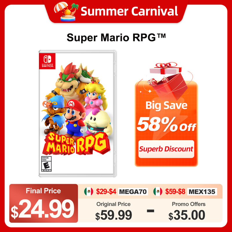 Super Mario RPG Nintendo Switch Game Deals 100% Original Official Physical Game Card Adventure and RPG Genre 1 Player for Switch