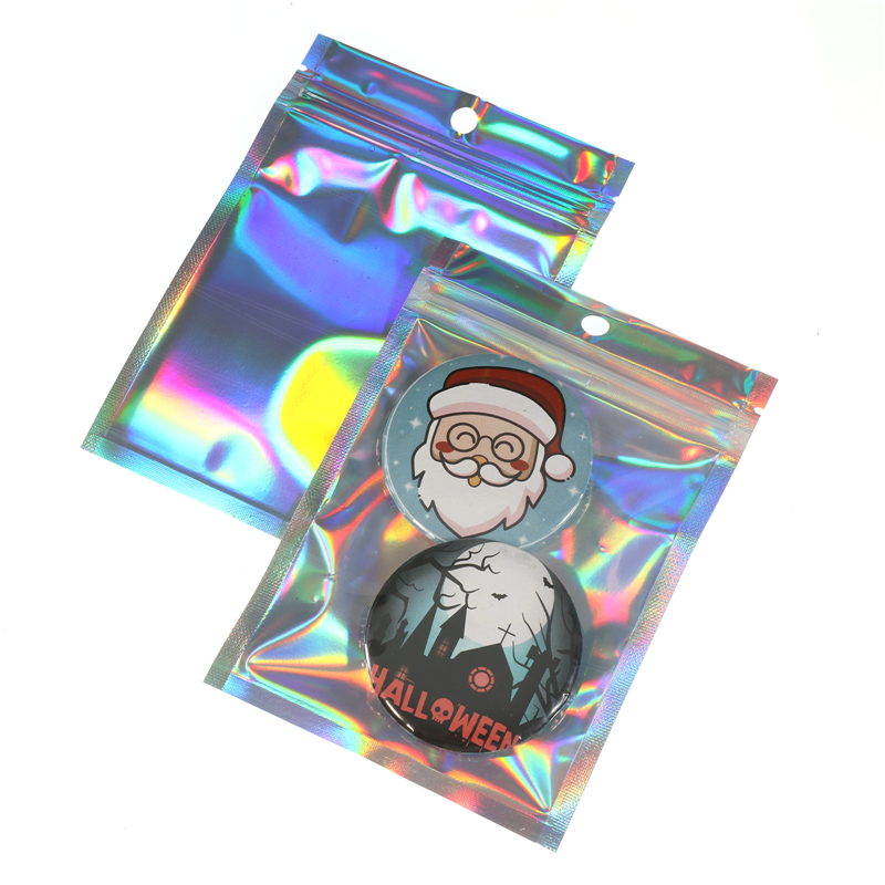 100 szt. Bubble MailersTranslucent torebki z zamkiem strunowym holograficzna torba do przechowywania świąteczny prezent opakowanie skarpetki seksowna bielizna rękawiczki kosmetyki