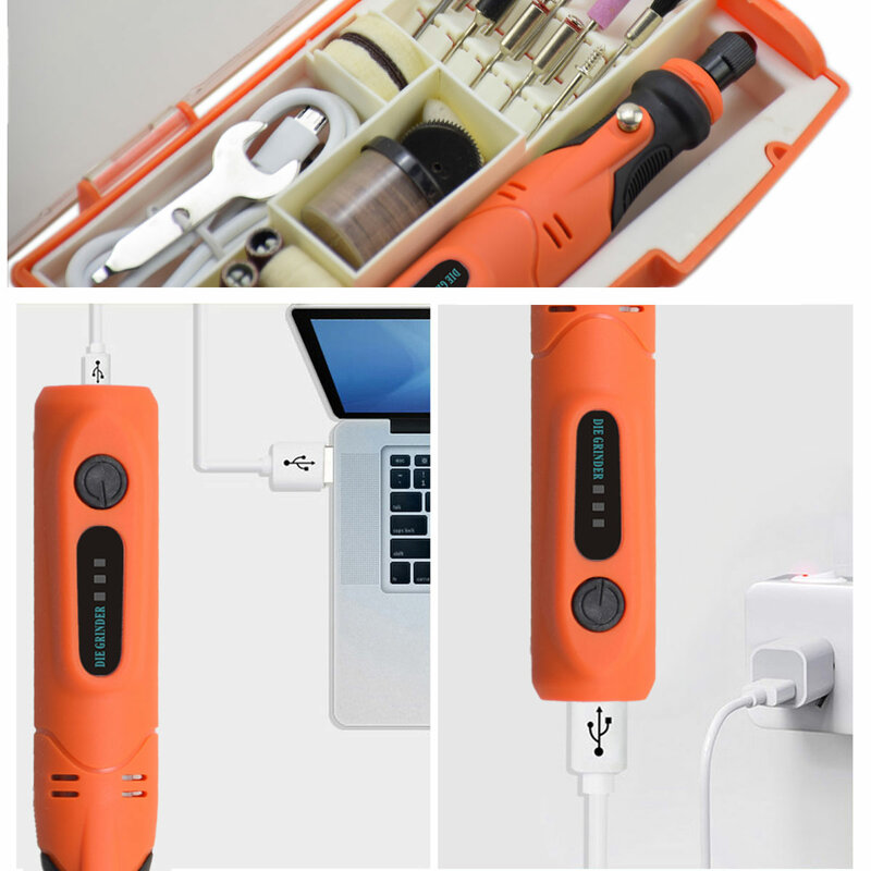 Akku-Dreh werkzeug Dremel Mini-Bohrer Gravur Stift elektrische USB Mini-Bohrmaschine mit Zubehör DIY-Set