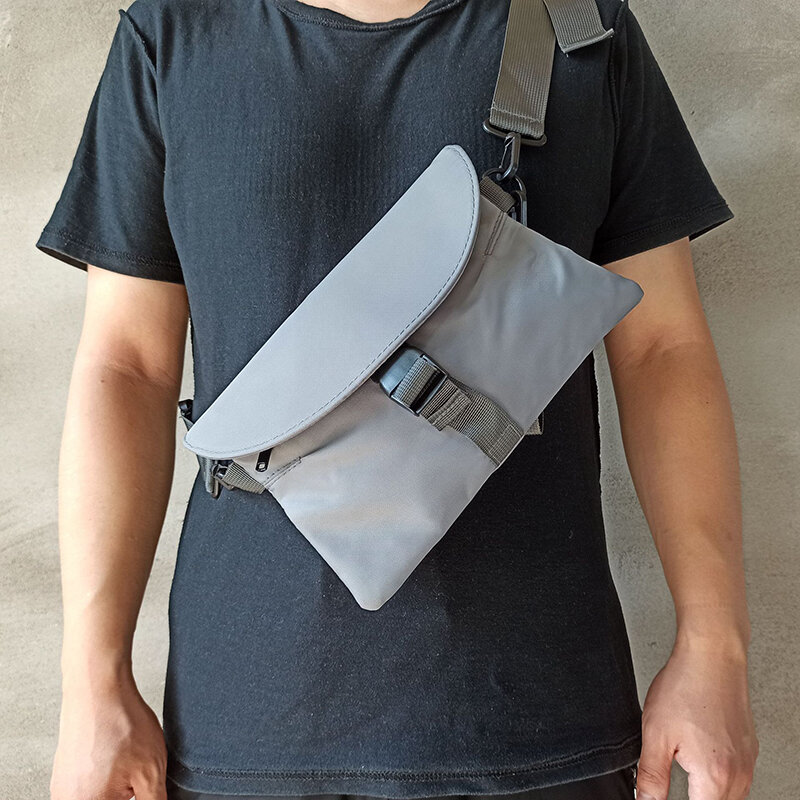 Модная женская сумка через плечо, японские стандартные нагрудные сумки, модные мужские повседневные однотонные маленькие квадратные портфели на одно плечо