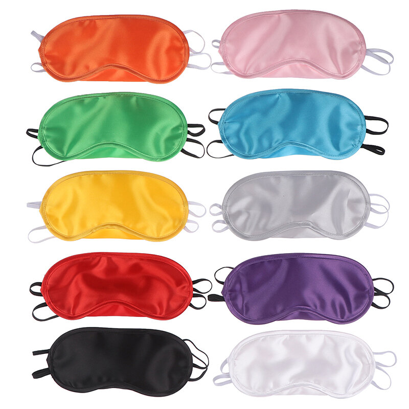 1PC Silk Eye Mask Eyeshade Cover Shade Soft Blindfold Travel Eyepatch Natural Sleeping Eye Patch Sleep Mask Women Men