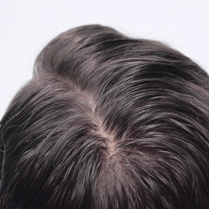 Zakya-Perruque toupet de prothèse capillaire pour homme, perruque en dentelle suisse complète PU, morceau de cheveux naturels pour homme, haute qualité