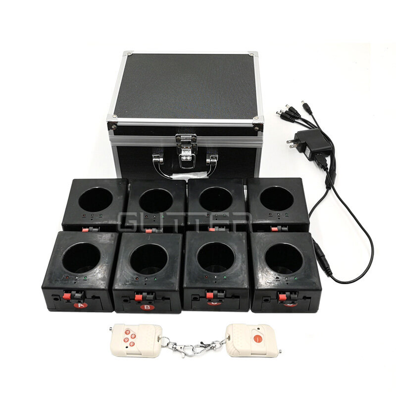 Rechargeable type remote control 4 8 channel stage equipment cold spark fountain system for wedding decoration