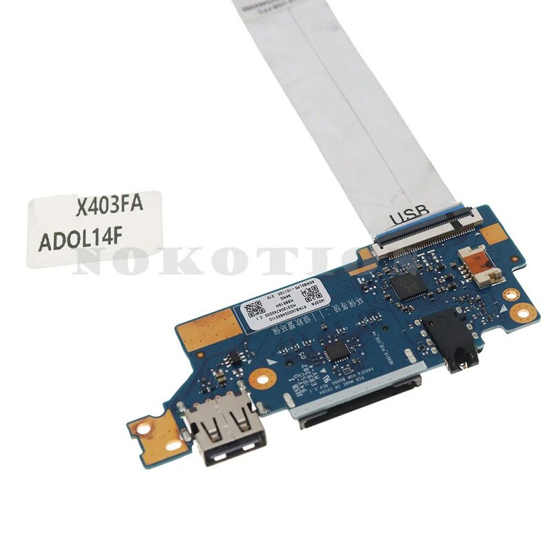 60NB0LP0-I01120 For ASUS ADOL14F X403F A403F L403FA USB SD Card Reader Sound board With Cable