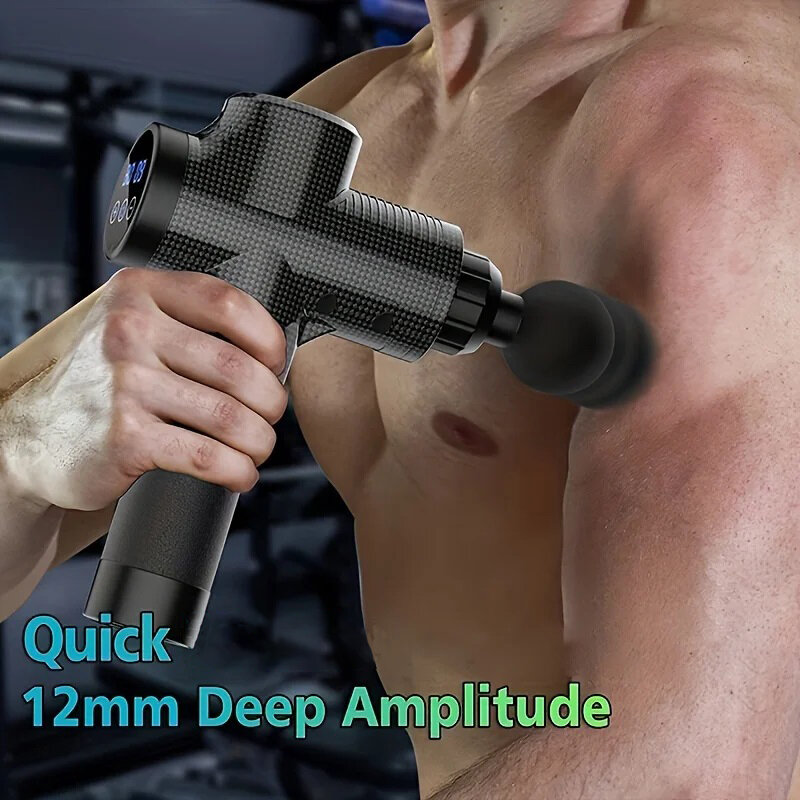 マッサージピストール深部組織マッサージガンポータブル顔筋肉マッサージ器バックネック用ボディ筋肉フィットネスツール