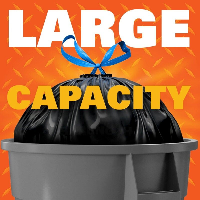 Hefty-bolsas de basura grandes y fuertes, 30 galones, 40 unidades