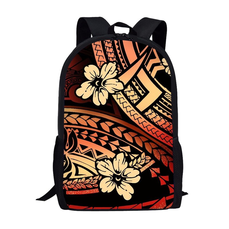 Школьный рюкзак для девочек с Полинезийским узором, ранец для студентов, дорожный рюкзак для ноутбука, школьные ранцы для подростков, 16 дюймов
