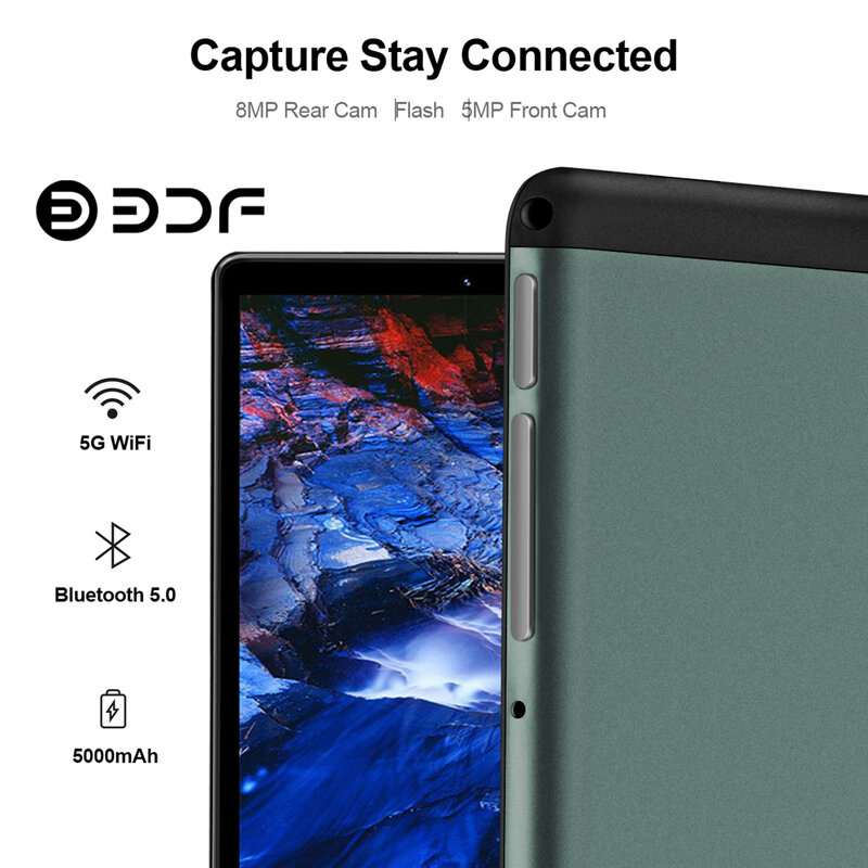 BDF Quad Core 2 Cartão Sim Tablet, 8 Polegada, 4GB de RAM, 64GB ROM, câmeras duplas, Wi-Fi, favorito das crianças, telefonar, navio livre