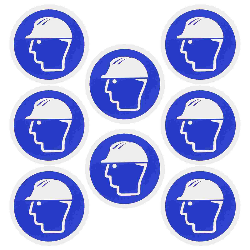 Stiker keamanan, 10 buah Label keamanan perekat sendiri topi keras Pvc helm