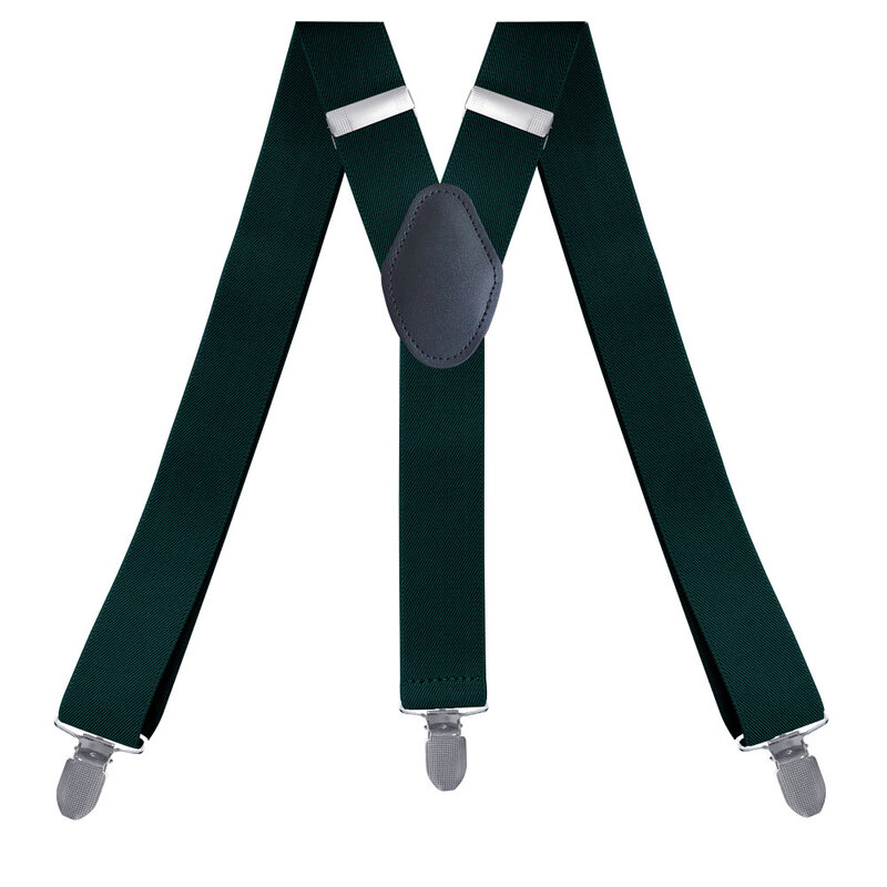 男性用伸縮性ジャカード織りサスペンダー,3つのクリップ,大人品質,3.5cm