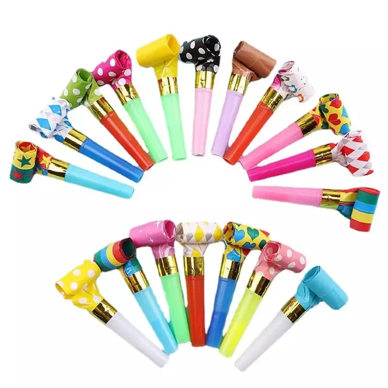 10 Stuks Kleurrijke Fluitjes Speelgoed Grappig Speelgoed Kinderen Blazen Dragon Whistle Blaasrol Speelgoed Baby Party Games Verjaardagscadeaus Peuter Speelgoed