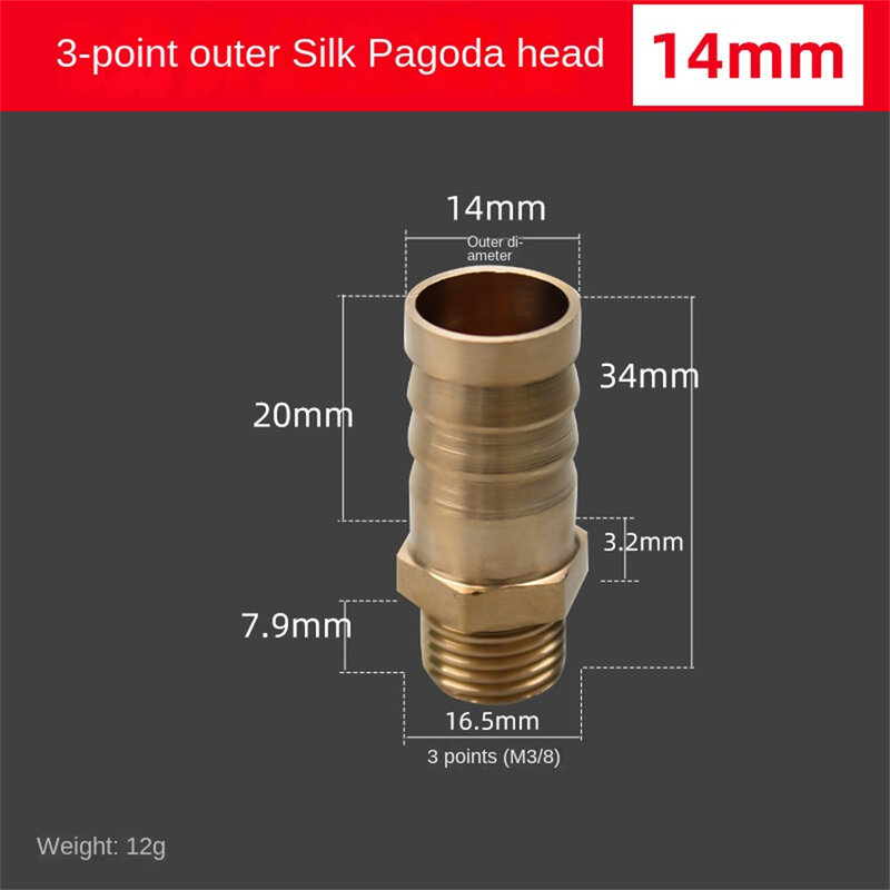 Hose Connector 4/6 Split For Gas Natural Gas Pipes Pipe Hex Nipple Fitting Thread Water Oil Gas Connector Tools Accessory Copper