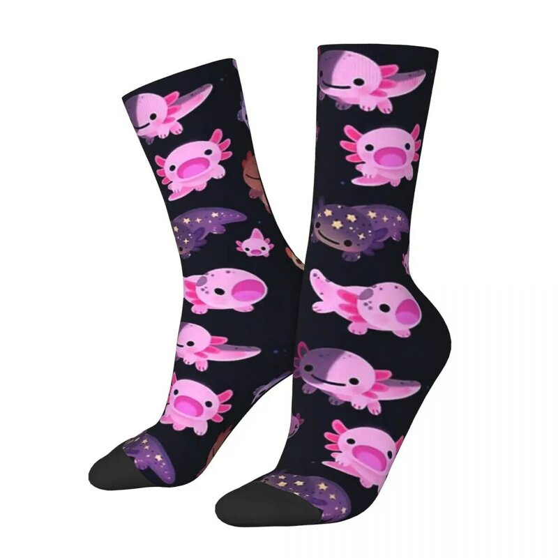 Happy Axolotl Socken Harajuku super weiche Strümpfe die ganze Saison lang Socken Zubehör für Männer Frau Geschenke