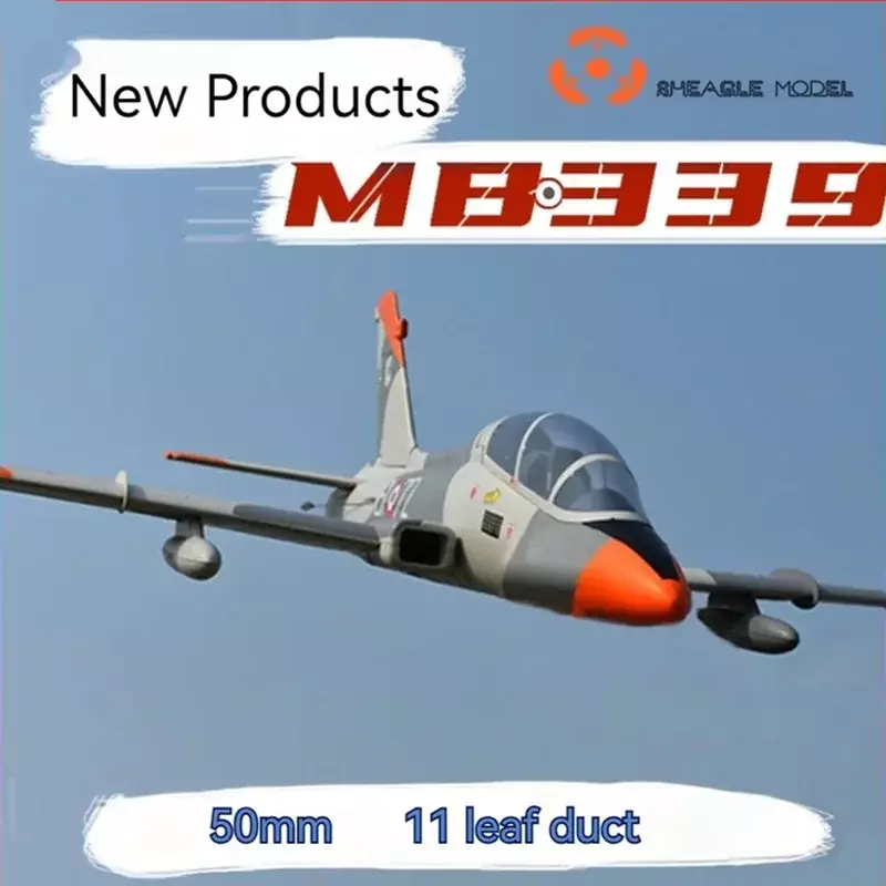 Modelo de Aeronave Remote-Controlled, Mb339, Ducted Fighter, Asa Fixa Elétrica, RC Plane, Toy Gift, 50mm, Novo