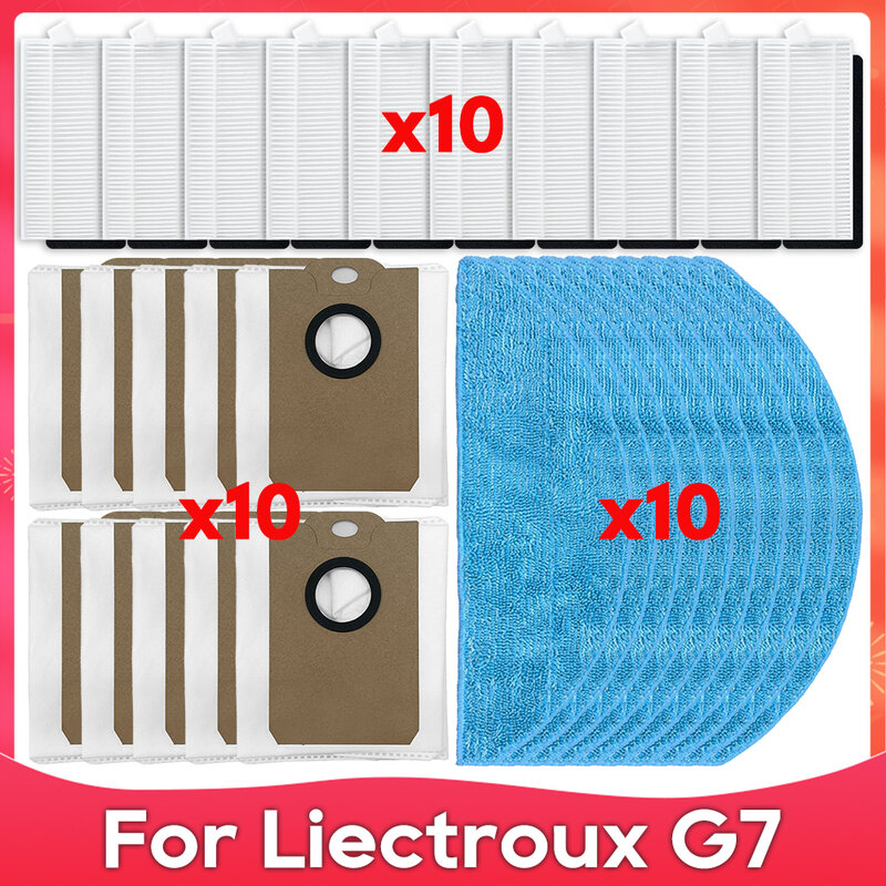 Hepa-фильтр для швабры Liectroux G7, тряпка, пылесборник, совместим с Liectroux G7