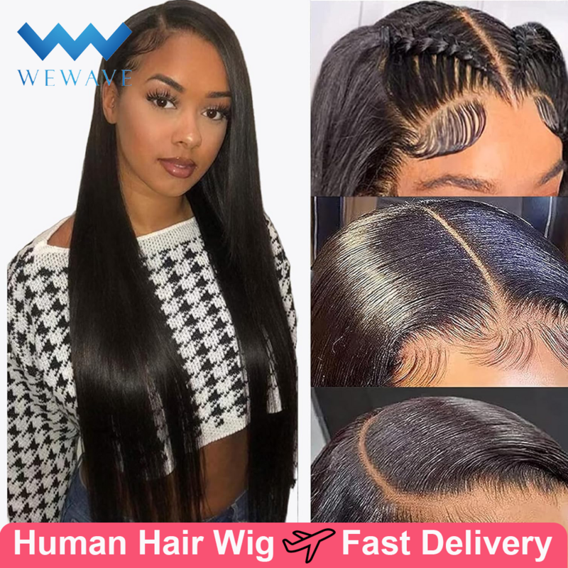 Straight Glueless Wig Human Hair 13x6 Lace Frontal Wig 13x4 HD Lace Front Wig Pre Plucked 100% Human Hair Wig Straight Lace Wig