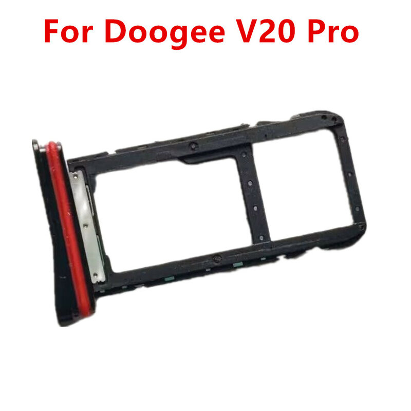 Doogee V20 PRO ponsel TF asli untuk tempat kartu SIM Slot Tray suku cadang pengganti Hitam Perak
