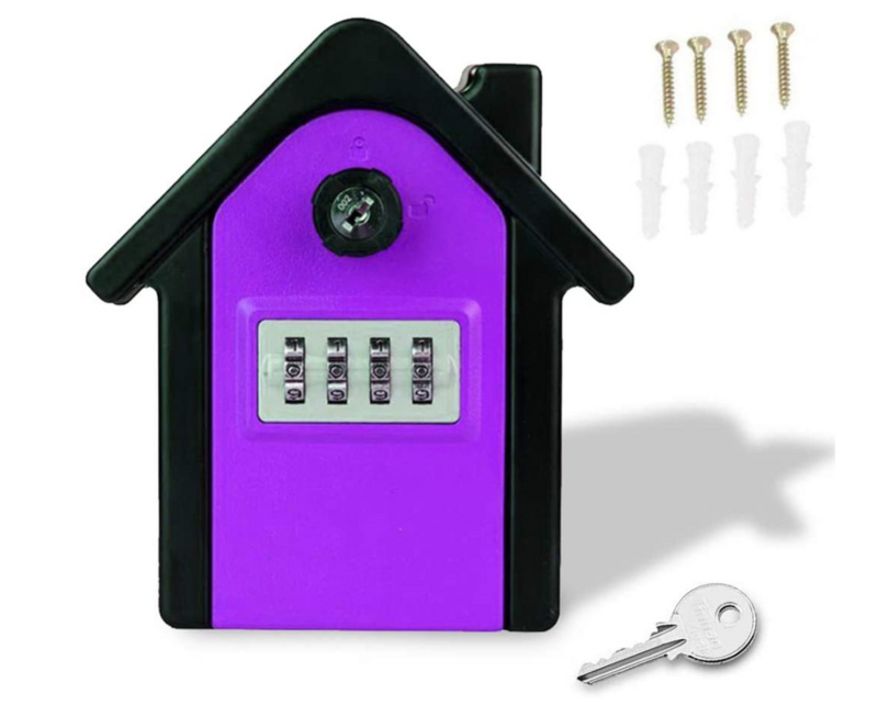 Grande boîte à clés antivol et antivol avec mot de passe, serrure de sécurité, boîte de rangement en métal, adaptée aux clés multi-grains, boîte d'assurance