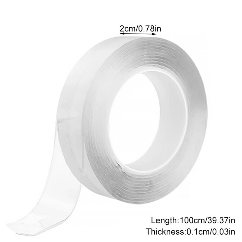 Gel Double Sided Tape Removable Anti-Slip Glue Tape Washable Nano Adhesive for Home Hotel