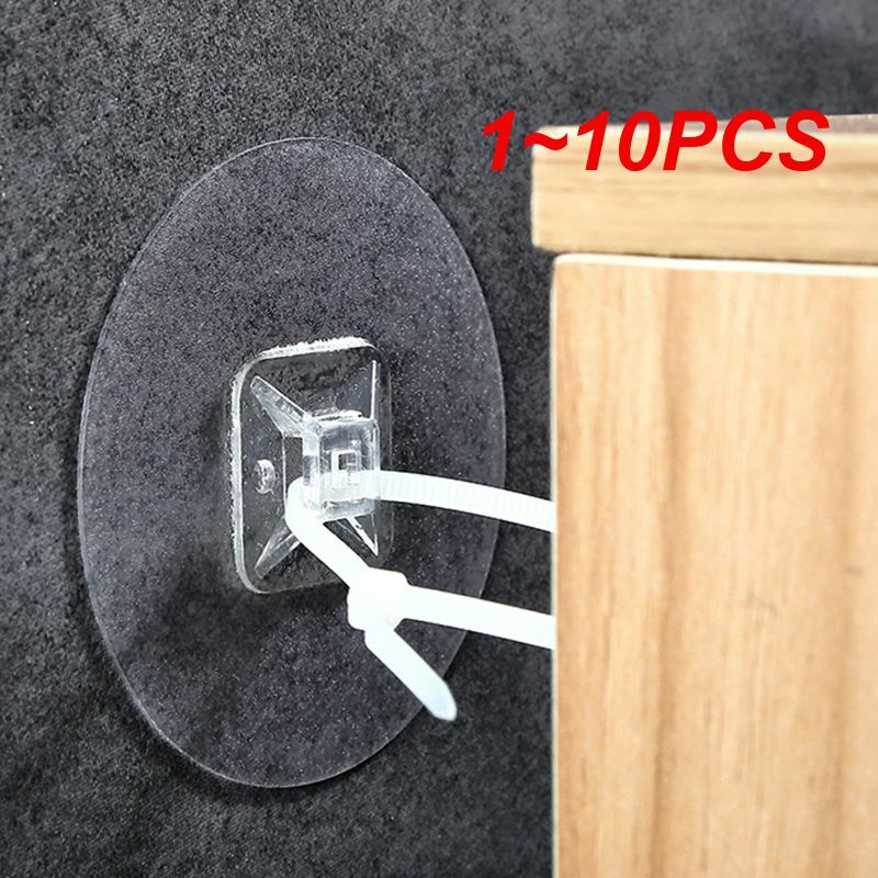 1~10PCS Wall Tie Line Punch-free Self-adhesive Child Safety Cabinet Anti-falling Line Tie Fixer Anti-dropping Fixture Wall Tie