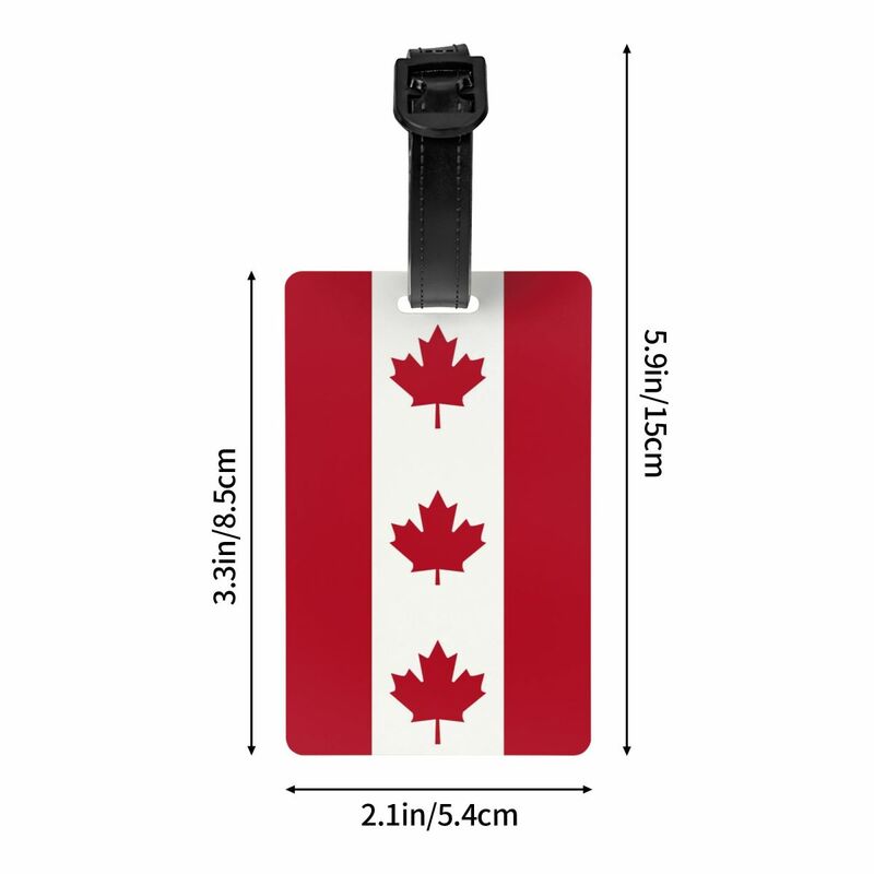 Flag Of Canada Luggage Tags Custom Patriotism Baggage Tags Privacy Cover Name ID Card