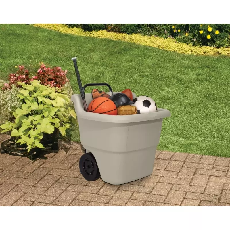 Suncast 15 galloni resina Rolling Lawn and Utility Cart, 20.75 in D x 35.75 in H x 22.5 in W