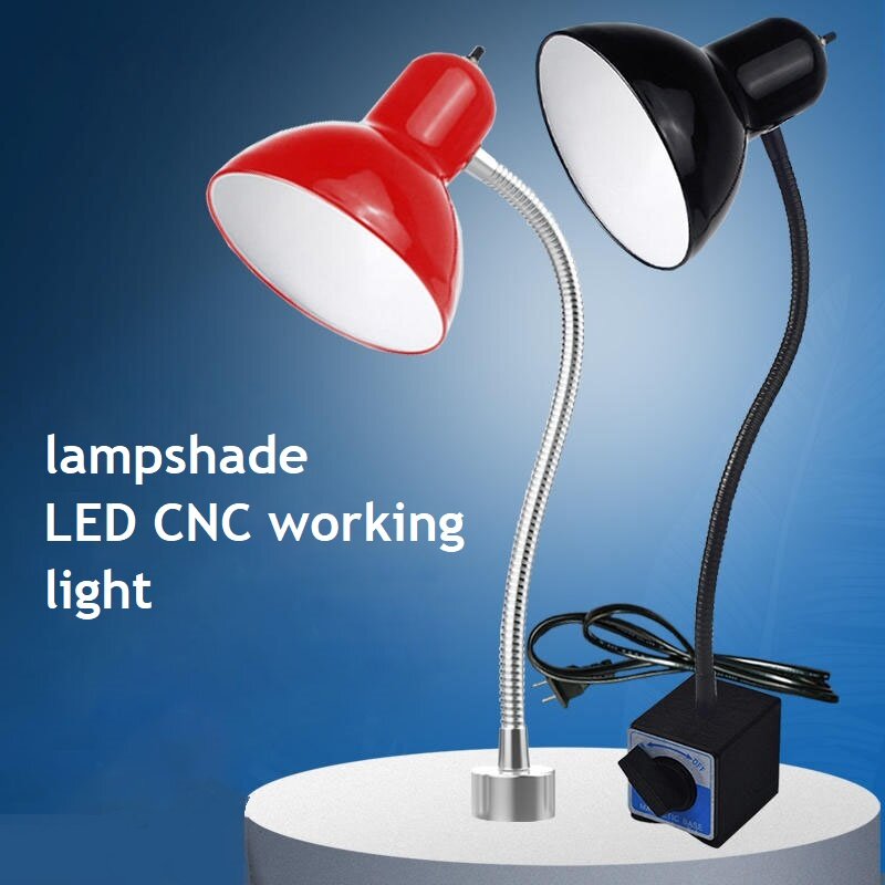 Lampe de travail de machine-outil LED, lampe de machine-outil CNC magnétique, lampe de fraiseuse de poinçonnage, lampe de bain mécanique, 24V, 220V
