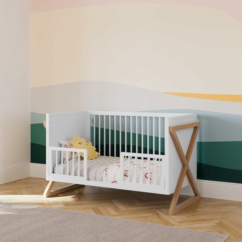 Storkcraft 이쿼녹스 컨버터블 유아용 침대 (빈티지 유목), 유아용 침대 및 데이베드로 쉽게 전환, 3 위치 조절 가능, 3 인 1