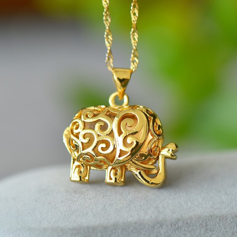 Natural Amber Necklace Women Women Fine Jewelry Accessories Genuine Healing Gemstones Baltic Amber Elephant Pendant Necklaces