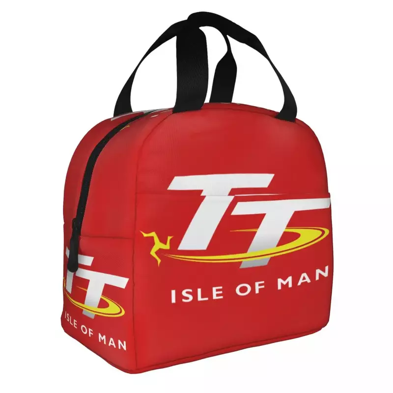 Сумка для ланча для гонок с изображением острова Мэн TT, школьная Водонепроницаемая Термосумка с термоизоляцией для еды, женская детская сумка-тоут для ланча