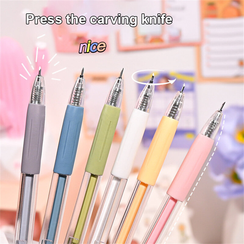 Style Kawaii Art Utility Knife Pen Knife Cut Scrapbooking strumento di taglio Express Box Knife materiale scolastico forniture artigianali