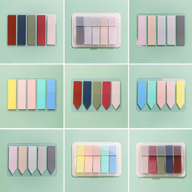 Translucent Sticky Notes Fluorescent Index Sticker Arrow Flag Tab Morandi Sticky Notes Essential Stationery Labels for Home