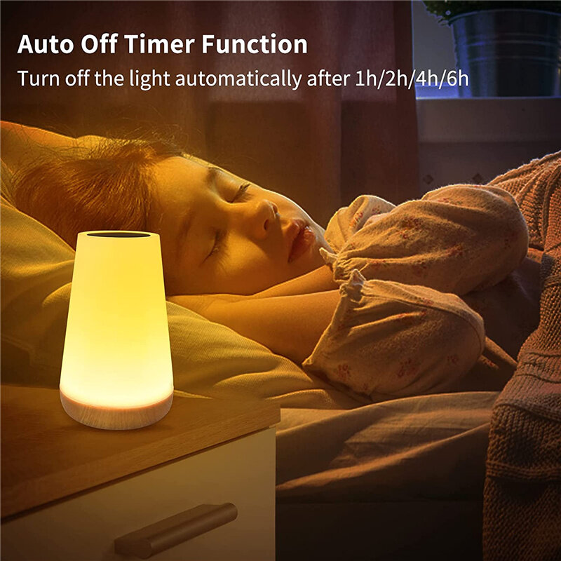 wholesale Color Changing Night Light RGB Remote Control Touch Dimmable Lamp Portable Bedside Lamps LED Rechargeable Night Lamp