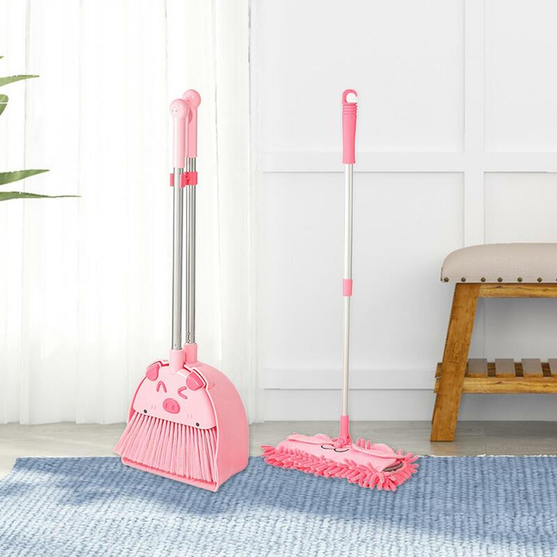 Toddlers Broom Set Birthday Gifts Role Playing Cute Pretend Play Little