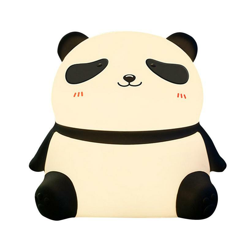 Lampu meja Led sentuh lucu bentuk Panda, lampu malam portabel, lampu malam Led untuk ruang tamu kamar anak-anak kamar tidur