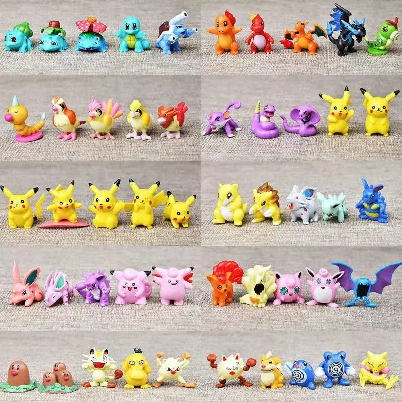 Pokemon figurki 144 styl Anime Pikachu Model postaci dekoracja ozdobna zbiera zabawki dla prezent bożonarodzeniowy dla dziecka