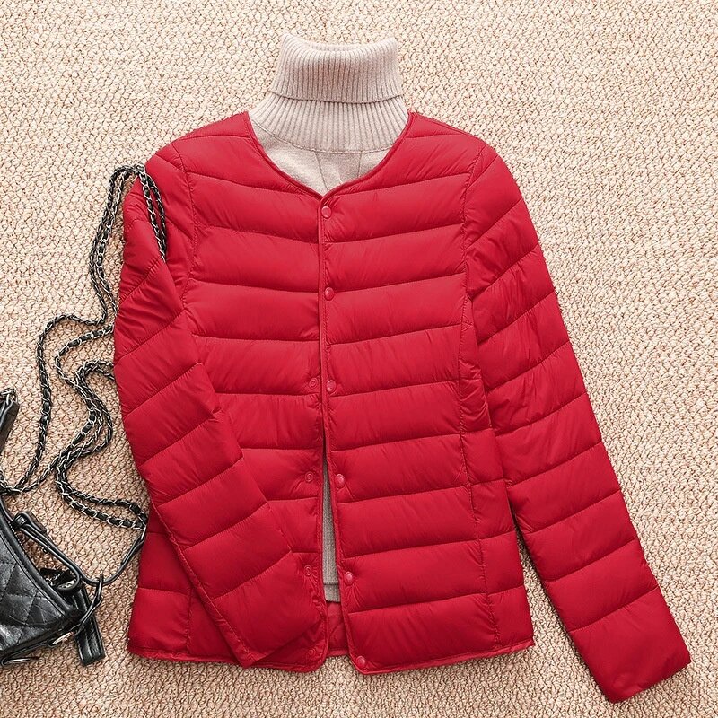 2023 New Women Autumn Winter Jacket Parkas Female light Thin Down Cotton Jackets Lady Casual Short Warm Basic Coat Ladies 4XL