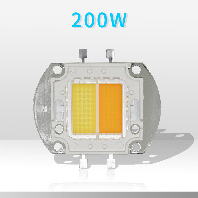 ชิปลูกปัด LED ความสว่างสูง100W 200W ชิป LED สีขาวอบอุ่นเย็นคุณภาพสูงสำหรับผู้ชมไฟสปอตไลท์บนเวที2X100W